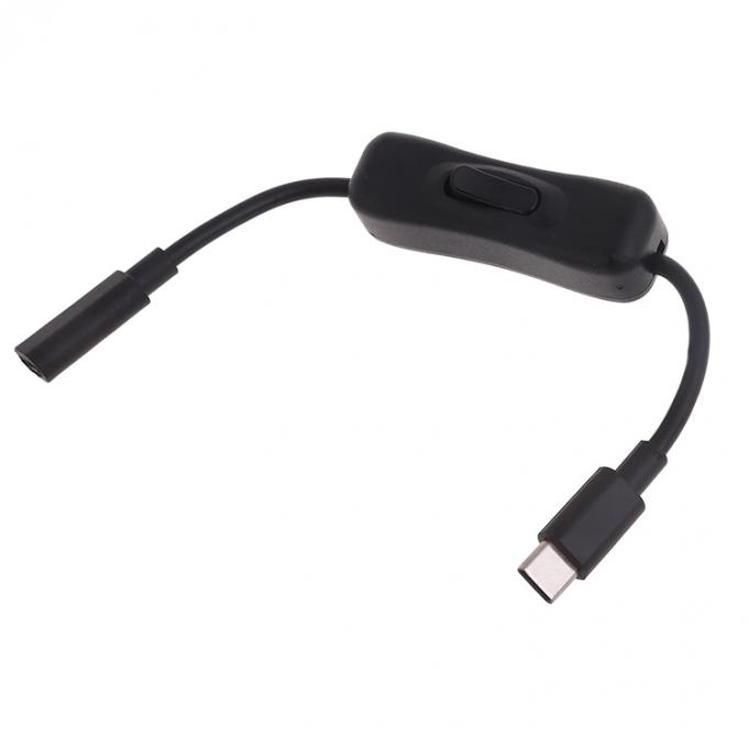 Man tot Vrouw USB Type C tot C Schakelaar aan en uit Data Charging Extension Cable voor Raspberry Pi LED Lamp Phone 0
