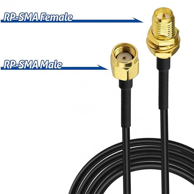 RG174 Coaxial RP SMA Male to RP SMA Female Antenna Extension Cable voor wifi-router beveiligingscamera 1