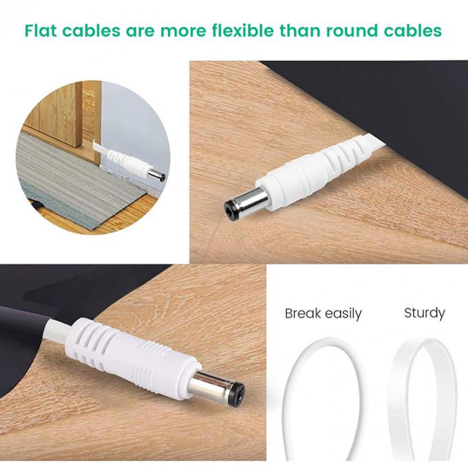 1m 3m 5m 12V Man tot Man Vrouw Vlak DC 5.5x2.1mm 5.5x2.5mm 3.5x1.35mm Barrel Jack Power Extension Cable voor CCTV Camera LED 6