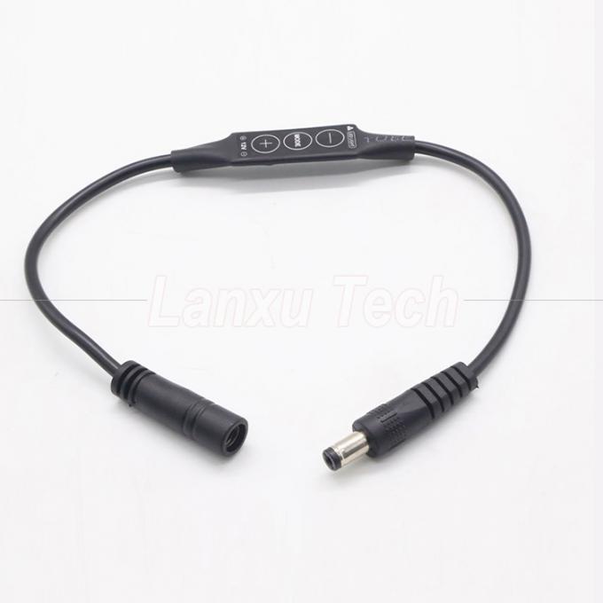 Stepless Light Man to Female DC Barrel Jack 5.5x2.1mm 5.5x2.5mm 3.5x1.35mm Cable Dimmer voor LED Lamp Strip 4