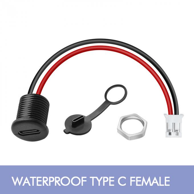 IP67 IP68 Waterdicht Cap USB Type C Vrouwelijke stopcontact Jack tot 2 pin PH 2.0 XH 2.54 SH1.0 VH ZH MX Connector kabel 0