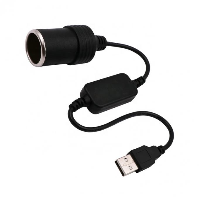 USB A Man tot 12v Auto Sigarettenanker Socket Vrouwelijke Power Converter Cable 1