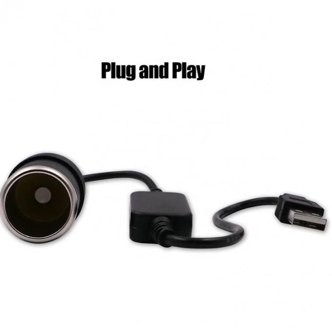 USB A Man tot 12v Auto Sigarettenanker Socket Vrouwelijke Power Converter Cable 2