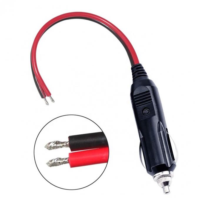 12V 24V 15A fusie auto sigarettenanklaar mannelijke stekker met loodgevulde draad 1