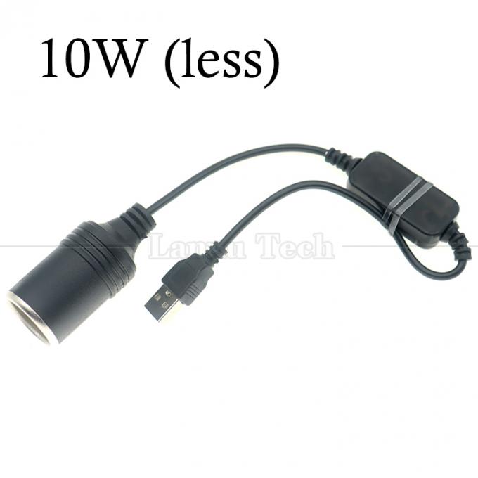 Installeer oplader USB A Man 5V tot 12V Auto Sigarettenanker Socket Vrouwelijke omzetkabel 1