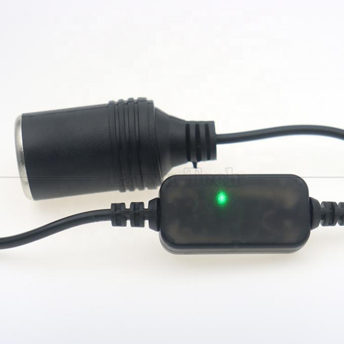 Hoogwaardige 12W 5V USB naar 12V converter Cigarette Plug Lighter Socket Cable Adapter met Led Spanningsmodule 3