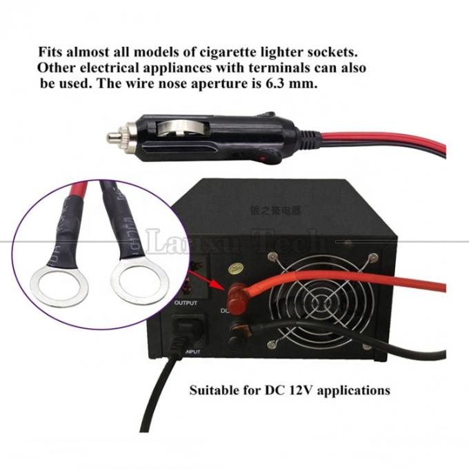 15A High Current DC Power Cigarette Plug to O Ronde vorm terminal kabel voor auto 5
