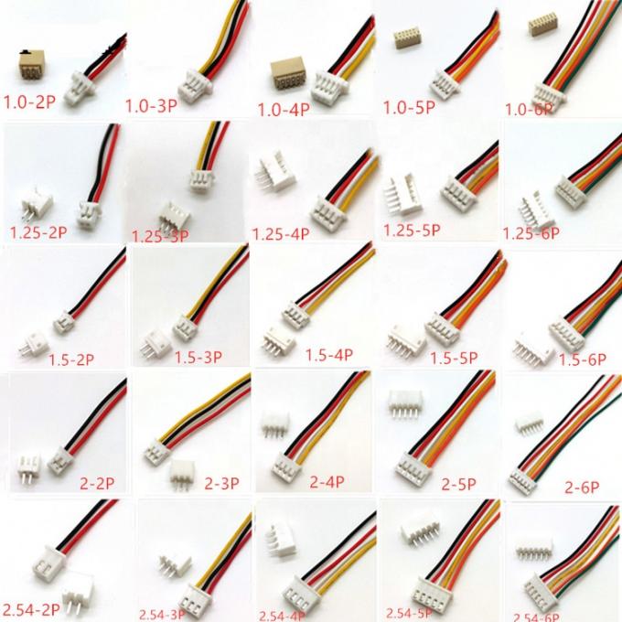 Custom Wire Harness Molex JST PH XH SH 2p 3p 4p 5p 6p 7p 8p 9p 10p Verbindingskabels 0