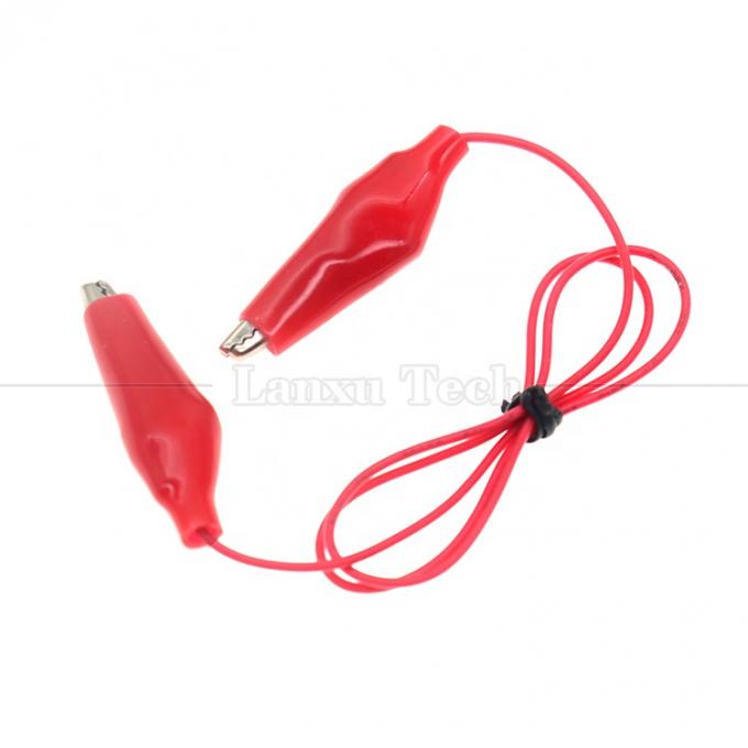 Zwart Rood Elektrical Alligator Crocodile Clamps Clips Battery Power Test Cable 1