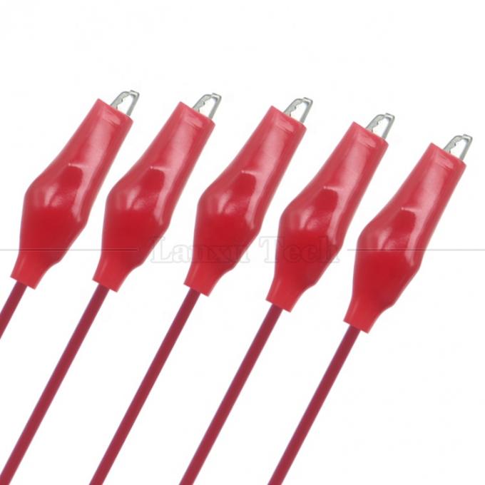 Zwart Rood Elektrical Alligator Crocodile Clamps Clips Battery Power Test Cable 0