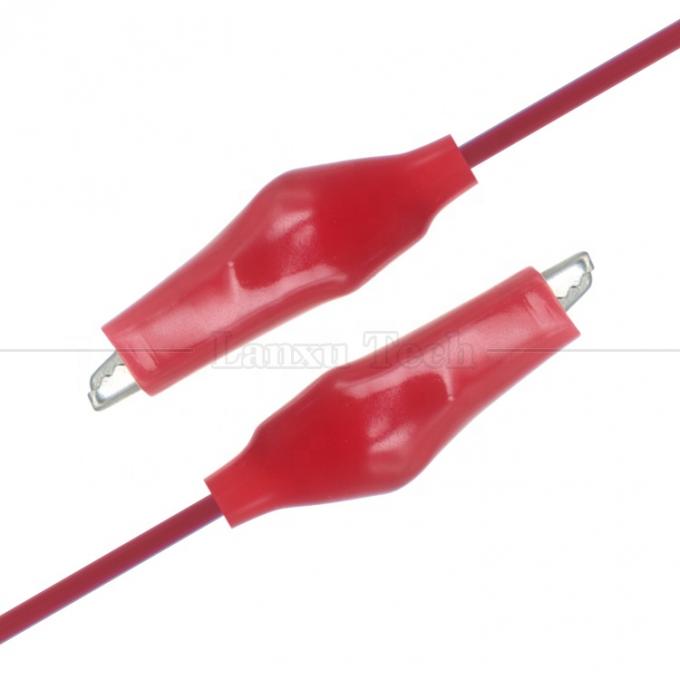 Zwart Rood Elektrical Alligator Crocodile Clamps Clips Battery Power Test Cable 2