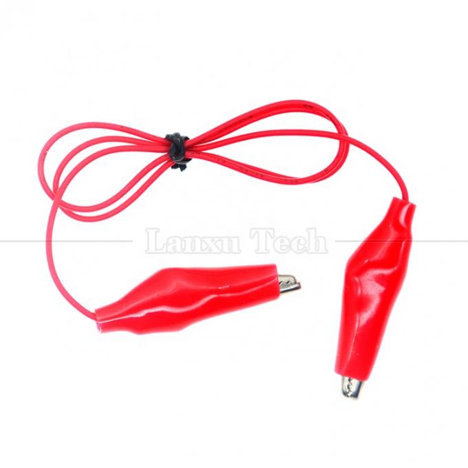 Zwart Rood Elektrical Alligator Crocodile Clamps Clips Battery Power Test Cable 5