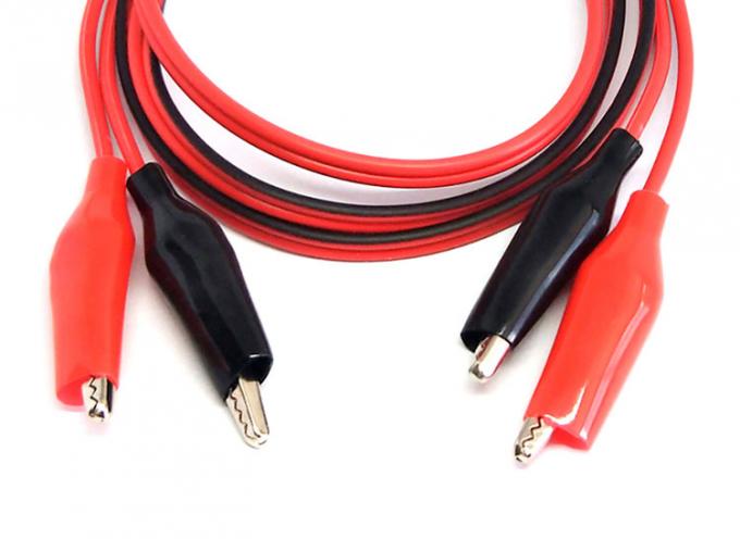 12v dubbel geëindigde zwarte rode elektrische test leidingen Jumper draad alligator krokodil clips kabel 7