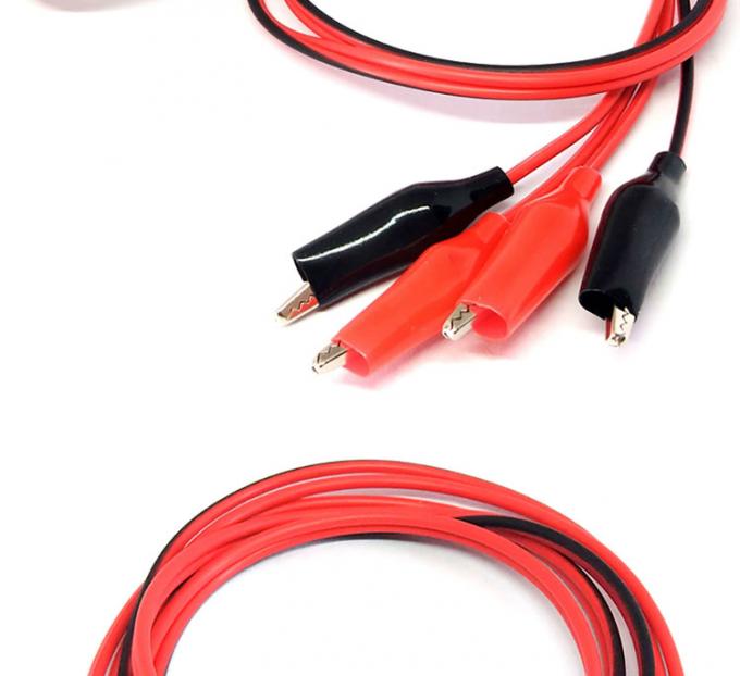 12v dubbel geëindigde zwarte rode elektrische test leidingen Jumper draad alligator krokodil clips kabel 6