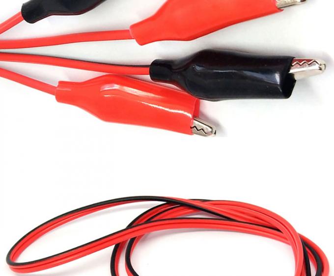 12v dubbel geëindigde zwarte rode elektrische test leidingen Jumper draad alligator krokodil clips kabel 5