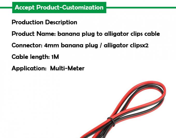 Krokodil alligator clip naar bananen plug test looddraad kabel voor multimeter circuit 0