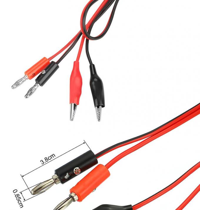 Krokodil alligator clip naar bananen plug test looddraad kabel voor multimeter circuit 1