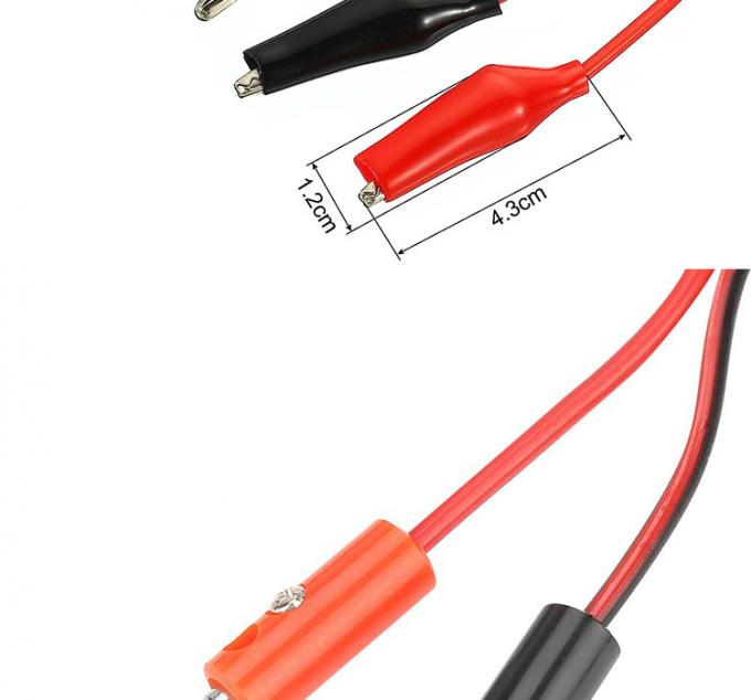 Krokodil alligator clip naar bananen plug test looddraad kabel voor multimeter circuit 2