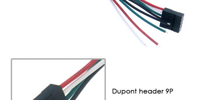 OEM 2.54mm Pitch 9 PIN Header Dupont Connector Draad Harness Cable 3
