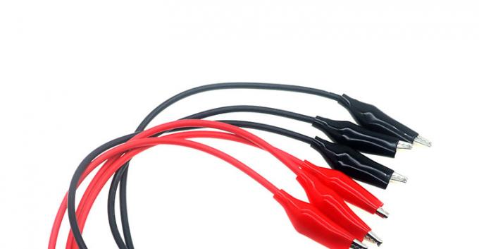 12V Rood Zwart Alligator Clips Batterijkabel 0