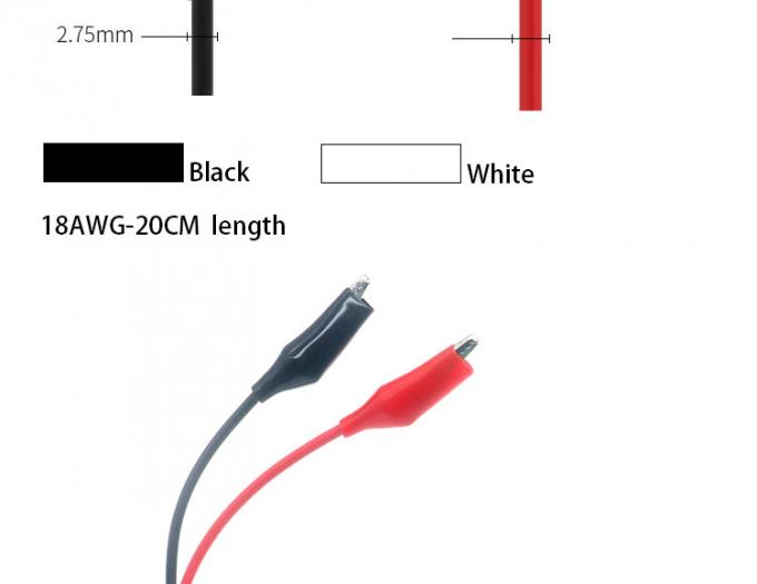 12V Rood Zwart Alligator Clips Batterijkabel 3