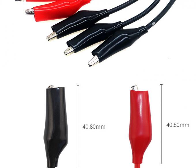 12V Rood Zwart Alligator Clips Batterijkabel 2