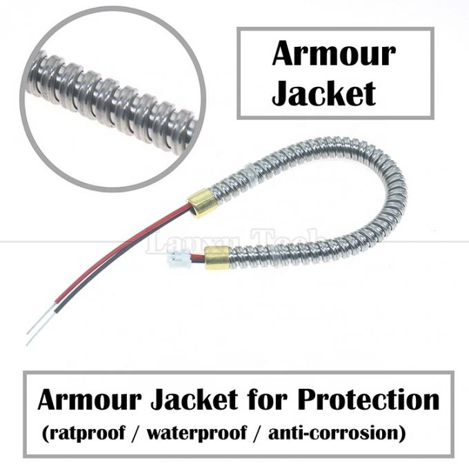 Aanpassing roestvrij jas buis JST PH XH draad harnas assemblage gepantserde kabel voor waterdicht ratdicht 0