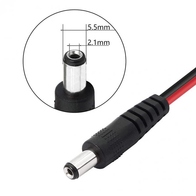2.1mmx5.5 mm 12V DC Male Jack to Alligator Clip Power Cable Connectors voor CCTV beveiligingscamera's 2