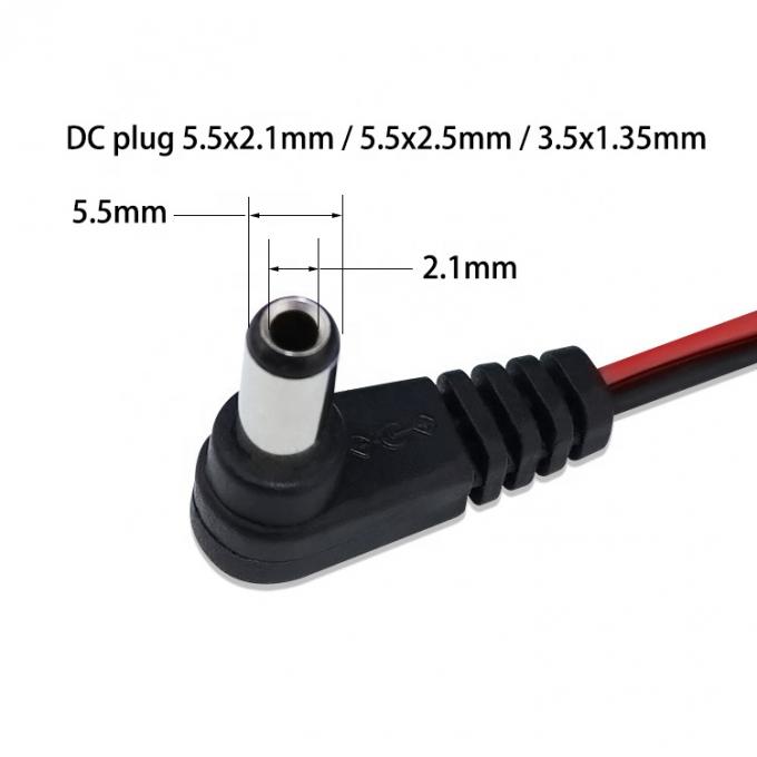 Custom OEM DC Barrel Jack naar JST XH 2 Pin 2.54 Pitch Power Cable 1