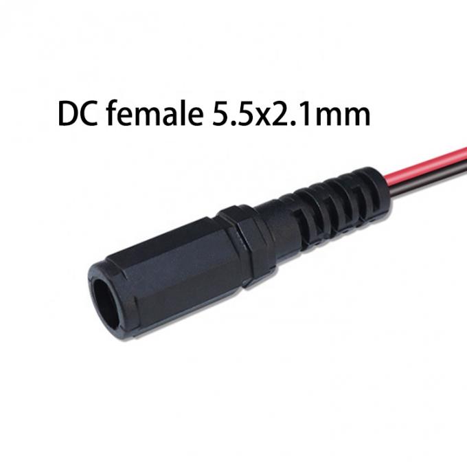 12V DC 5.5x2.1mm Vrouwelijke vat Jack naar alligator clips Power Cable Connectors voor CCTV Security Camera 2