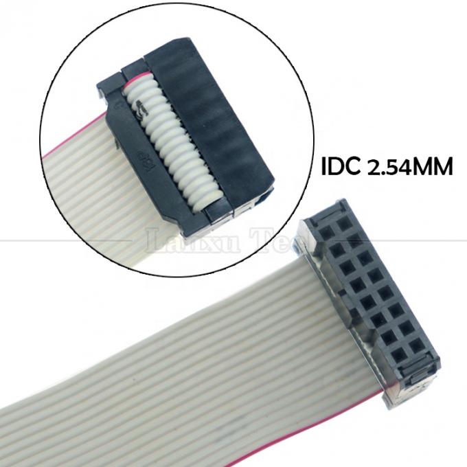 Vrouw tot Vrouw 16 PIN 1.27mm Pitch IDC 2.54mm Connector GPIO Grey Flat Ribbon Draadkabel voor harde schijven CD Raspberry Pi 1