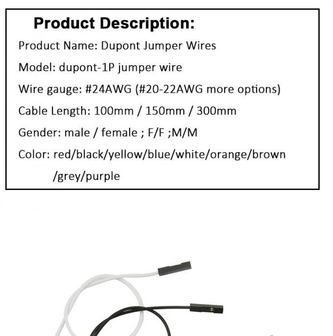 Man naar Man Vrouw naar Vrouw 2.54mm 1 Pin Dupont Connector Solderless Breadboard Jumper Draad voor Arduino 0