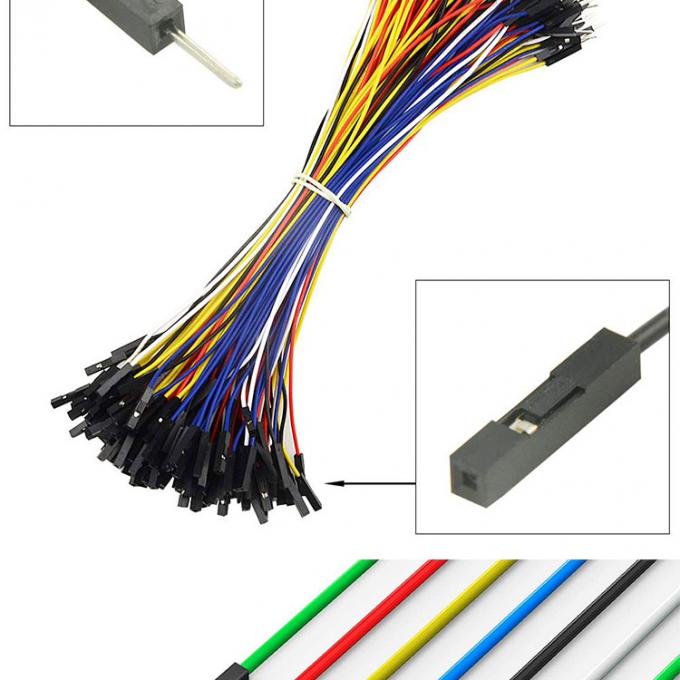 Man naar Man Vrouw naar Vrouw 2.54mm 1 Pin Dupont Connector Solderless Breadboard Jumper Draad voor Arduino 3
