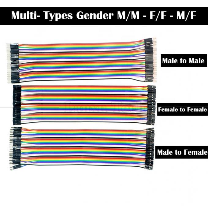 40 PIN Man tot Man 2.54mm Dupont Breadboard GPIO Raspberry Pi Jumper Wire 9