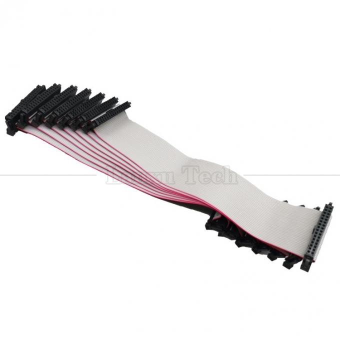 IDC 2,54 mm connector 8 10 12 14 16 18 20 30 40 50 60 PIN 1,27 mm steek grijze platte lintkabel 9