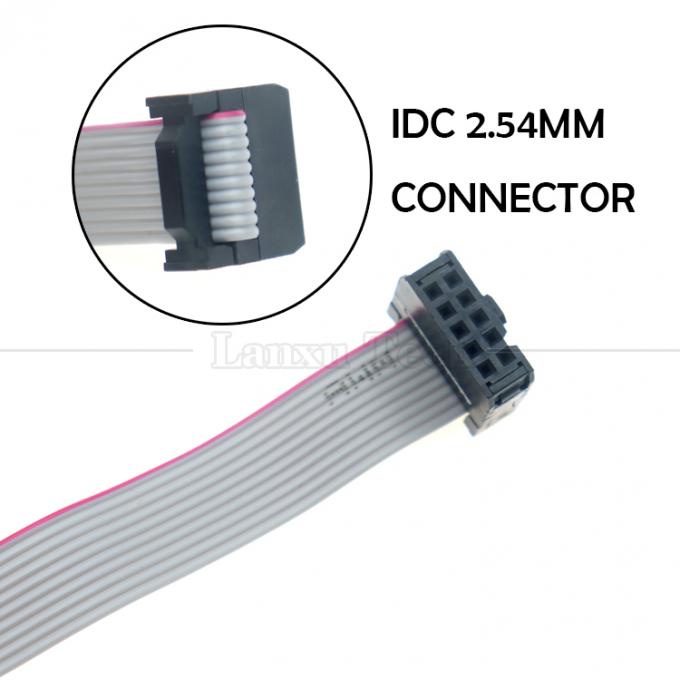 Vrouw naar Vrouw 10 PIN 1.27mm Pitch IDC 2.54mm Connector GPIO Grey Flat Ribbon Draadkabel voor harde schijven CD Raspberry Pi 1