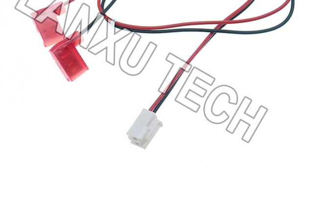 VH 2P 3.96mm Pitch tot 90 graden Hoek 6.3 Spade Connector Assembly Kabeldraad Harness 3