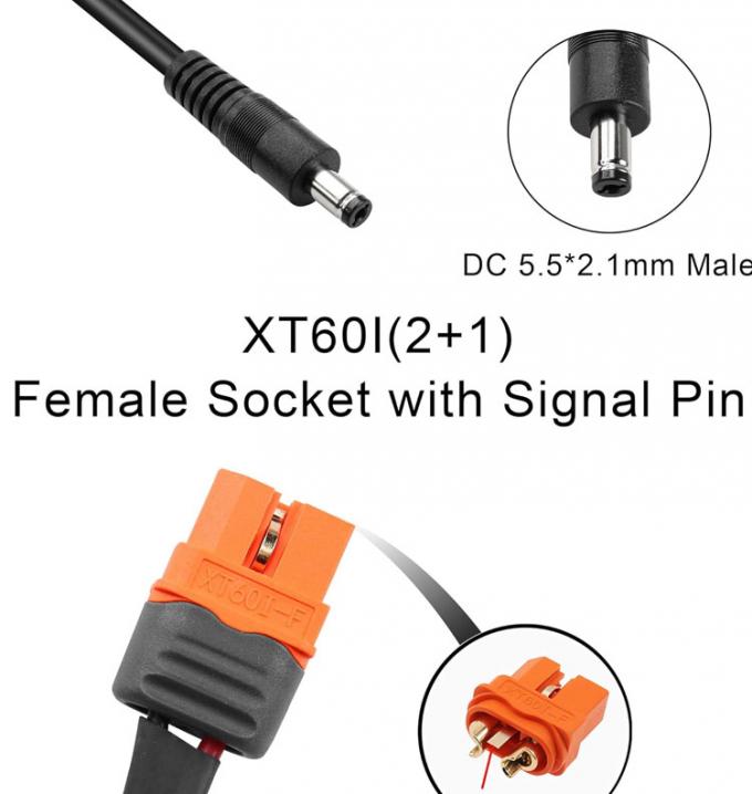 DC 5.5x2.1mm 5.5x2.5mm Plug Male Barrel Jack naar XT60 Battery Connector Draadkabel voor zonnepaneel FPV 3