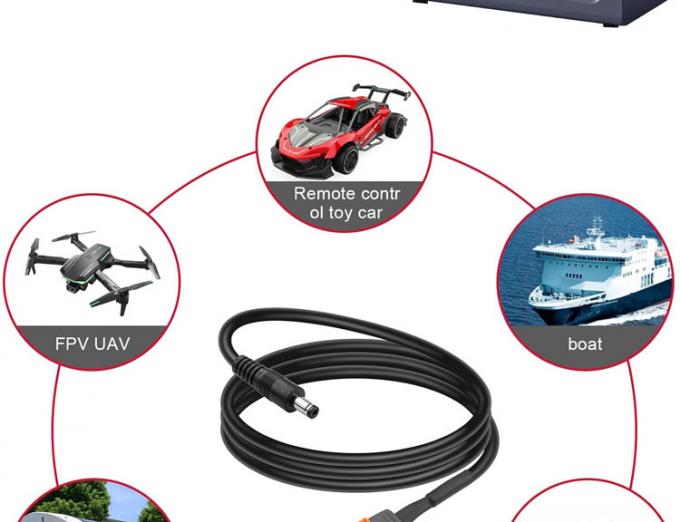 DC 5.5x2.1mm 5.5x2.5mm Plug Male Barrel Jack naar XT60 Battery Connector Draadkabel voor zonnepaneel FPV 7