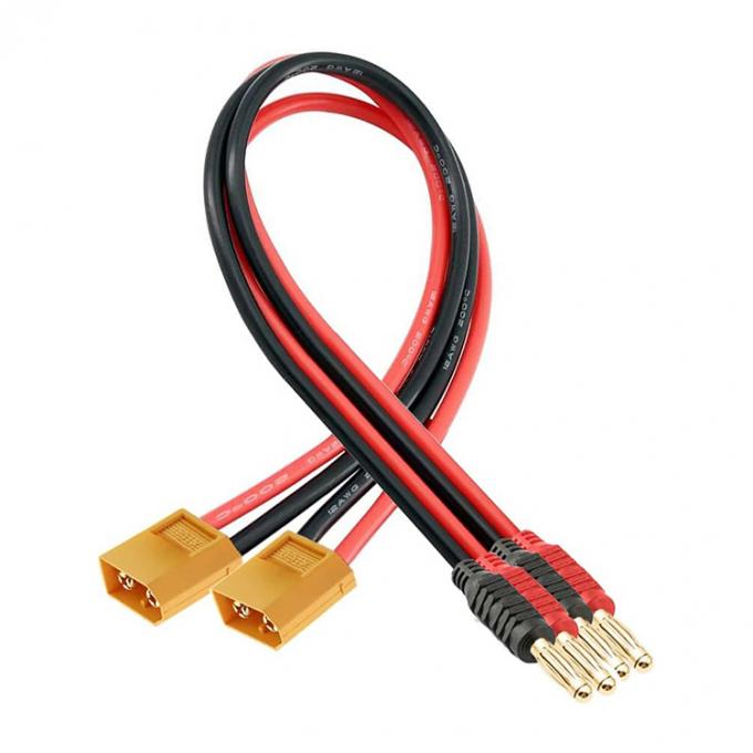 14AWG XT60 Man Plug to 4mm Banana Connector Cable voor RC Lipo Battery Charge FPV Drone 1