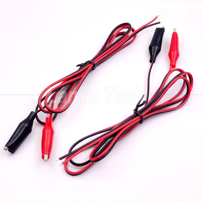 12v zwart rood elektrische test leidt Jumper draad alligator krokodil clips kabel 0