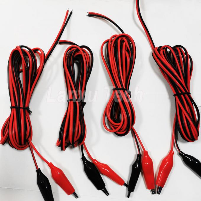 12v zwart rood elektrische test leidt Jumper draad alligator krokodil clips kabel 2