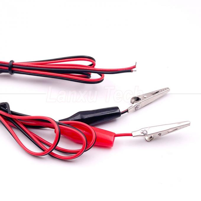 12v zwart rood elektrische test leidt Jumper draad alligator krokodil clips kabel 4