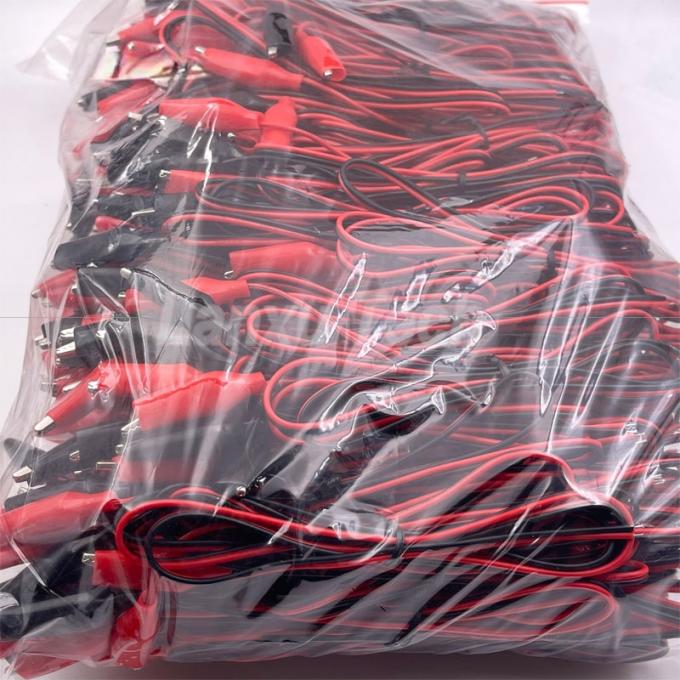 12v zwart rood elektrische test leidt Jumper draad alligator krokodil clips kabel 6