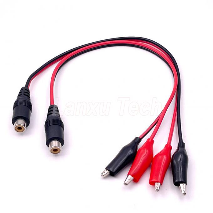 RCA Vrouwelijke AV naar Alligator Clips Kabel voor luidspreker 0