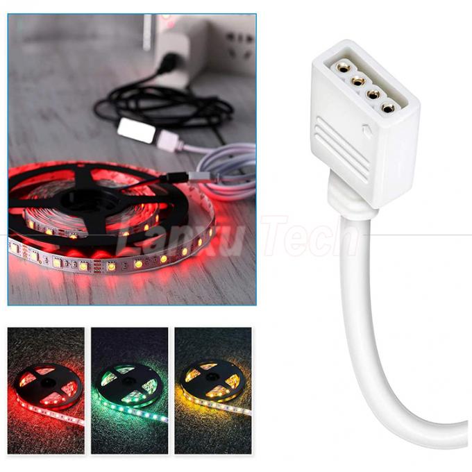Vrouwelijke tot vrouwelijke 4 pin RGB plug connector verlengkabel voor 5050 3528 2835 LED-strooklicht 7