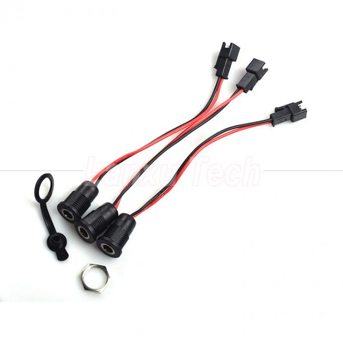 Waterdicht schroefpaneel DC-aansluiting 5.5x2.1mm Jack-draadkabel 3