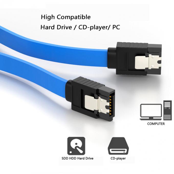 High Speed 6Gbps vergrendeling slot Blauw Sata III 3.0 Power Extension Cable voor harde schijf HDD SSD 1
