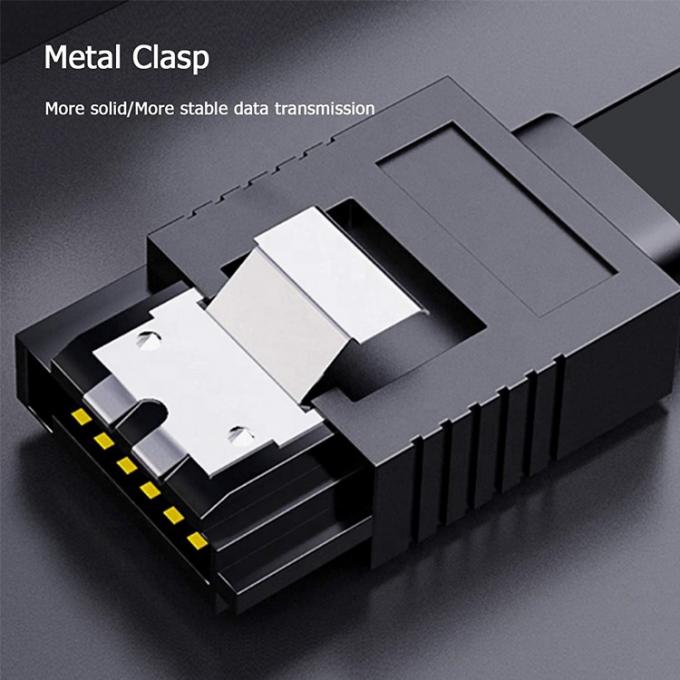 High Speed 6Gbps vergrendeling slot Blauw Sata III 3.0 Power Extension Cable voor harde schijf HDD SSD 4
