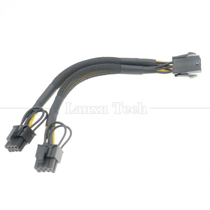 18AWG Pure Cooper Y Splitter 6 Pin tot Dual 8 Pin 6+2 PCI Express Power Adapter Extension PCIe kabel voor GPU 6